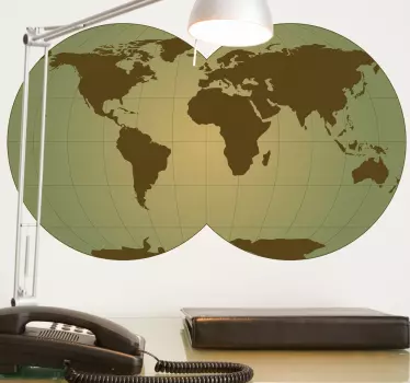 Muursticker Wereldbollen - TenStickers