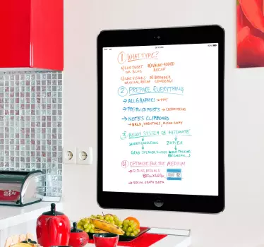 Muursticker Whiteboard Ipad - TenStickers