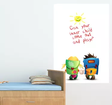 Muursticker whiteboard kinderen - TenStickers