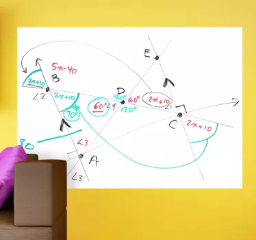 Muursticker whiteboard rechthoek - TenStickers