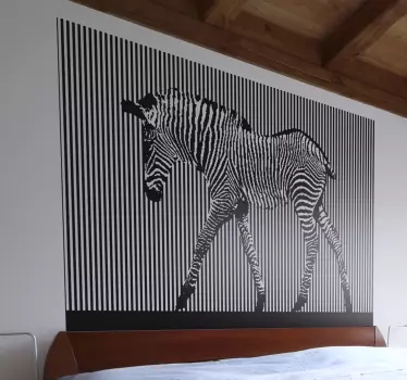 Muursticker zebra lijnen - TenStickers