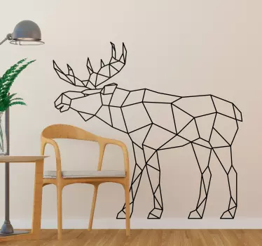 Muursticker wilde dieren Geometrisch eland design - TenStickers