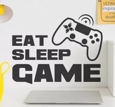 Muurstickers eat sleep game  - TenStickers