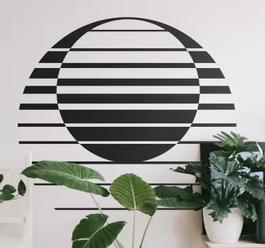 Muurstickers geometrische vormen Retro zon tekenen - TenStickers
