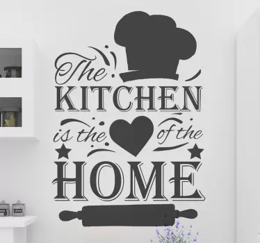 Muursticker keuken quote - TenStickers