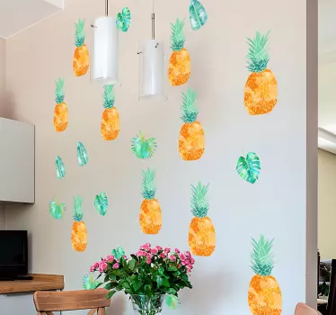 Fruit sticker ananas patronen - TenStickers