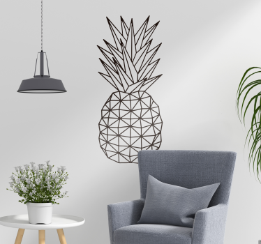 Woonkamer muursticker geometrische ananas - TenStickers