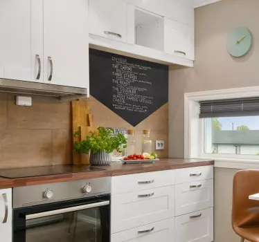 Muursticker keuken krijtbord menukaart - TenStickers