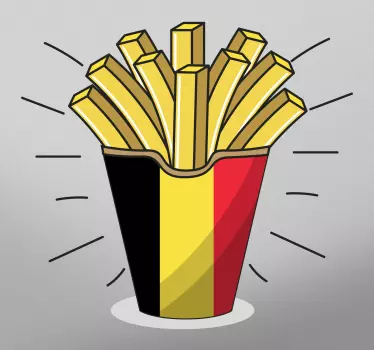 Muursticker keuken Vlaamse friet - TenStickers