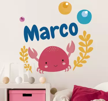 Dieren muursticker personaliseerbare zee illustratie - TenStickers
