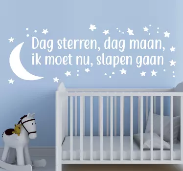 Muurstickers tekst Slapen gedichtje tekst - TenStickers