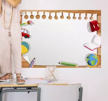 Whiteboard school muursticker - TenStickers
