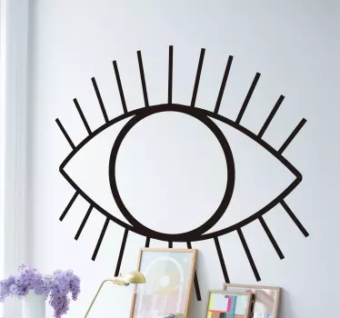Stickers kunst oog silhouette - TenStickers