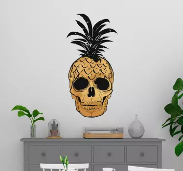 Pop art ananas tienerkamer muursticker - TenStickers