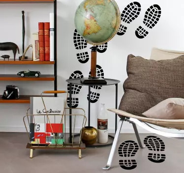 Muurdecoratie sticker voetafdrukken - TenStickers