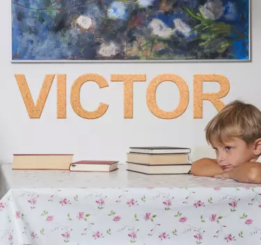Muurstickers kinderkamer Kunststof kurk naamtekst - TenStickers