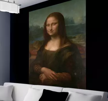 Muursticker woonkamer Mona Lisa - TenStickers