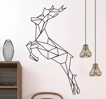 Muursticker woonkamer met dieren rendier - TenStickers