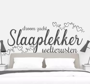 Muurstickers tekst Slaaplekker - TenStickers