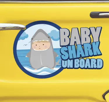 Auto sticker Baby Shark on board - TenStickers