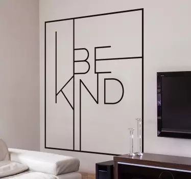 Muurstickers woonkamer Be Kind - TenStickers