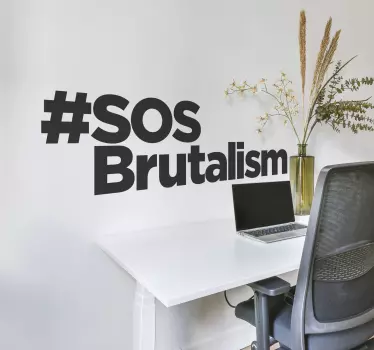 Tekst stickers SOS Brutalisme - TenStickers