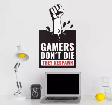 Muurstickers tekst gamers text - TenStickers