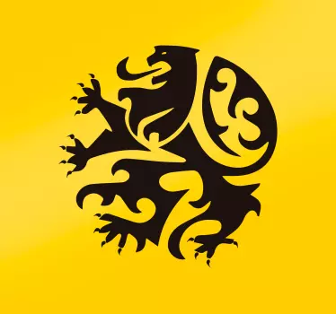Muursticker Vlaamse leeuw logo - TenStickers