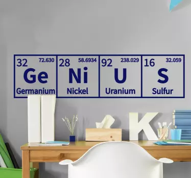 Muurtattoo van de chemische geniale wetenschap - TenStickers