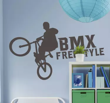 Muur zelfklevende sticker bmx freestyle fietsen - TenStickers