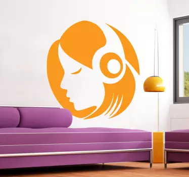 Muziek luisteren sticker - TenStickers