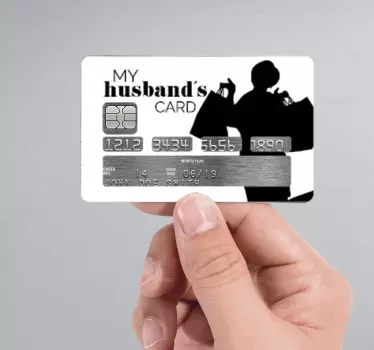 My Husband´s Card Credit Card Muursticker - TenStickers