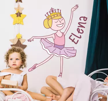 Naamsticker ballerina - TenStickers