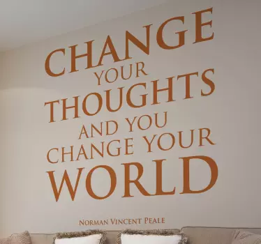 Norman Vincent Quote Muursticker - TenStickers