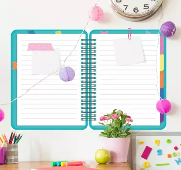 Notitieboek Whiteboard Muursticker - TenStickers
