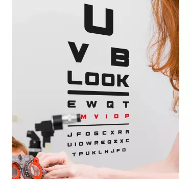 Oogtest visiekaart fashion sticker - TenStickers