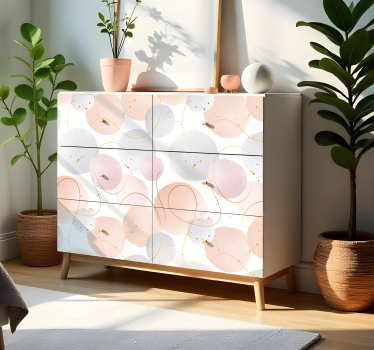 Pastelkleurig patroon meubel sticker - TenStickers