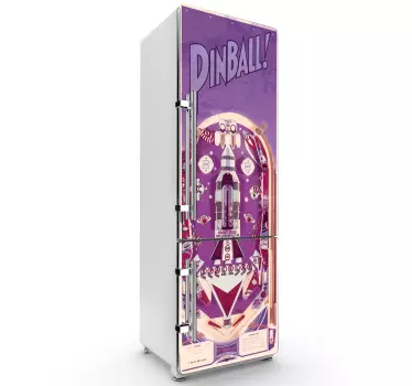 Pinball Koelkast sticker - TenStickers