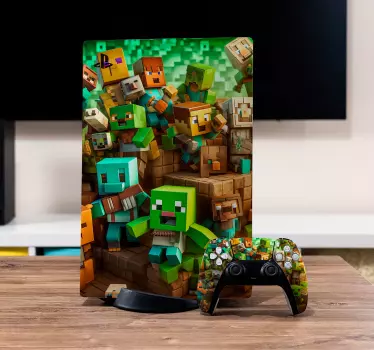 Playstation sticker pixel wereld videogame - TenStickers