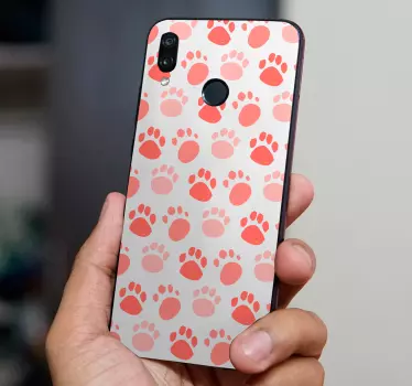 Pootafdrukken van huisdieren huawei sticker - TenStickers