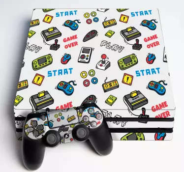 Ps4 sticker arcade controller set - TenStickers