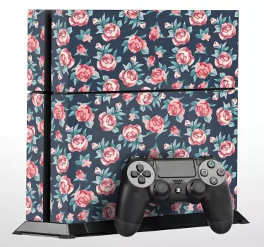 Ps4 sticker bloemig element - TenStickers