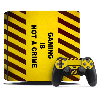 Ps4 sticker gaming waarschuwingsbord - TenStickers
