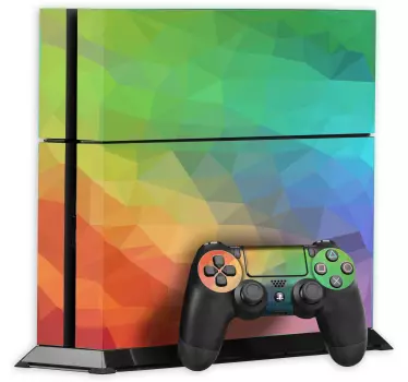 PS4 sticker geometrisch regenboog - TenStickers