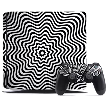 Ps4 sticker golvende patroon wrap - TenStickers