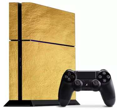 PS4 sticker goud - TenStickers