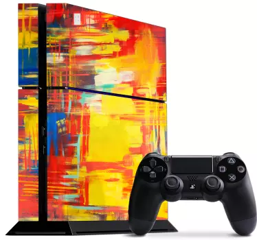 Ps4 sticker heldere kleurexplosie - TenStickers