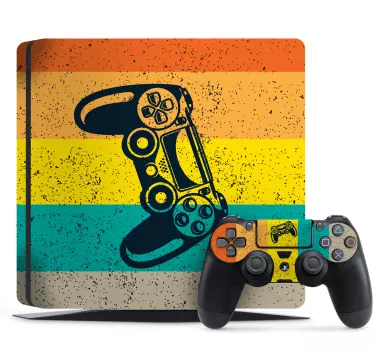 Ps4 sticker kleurrijk controllerpatroon - TenStickers