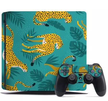 Ps4 sticker leopard patroon spel - TenStickers