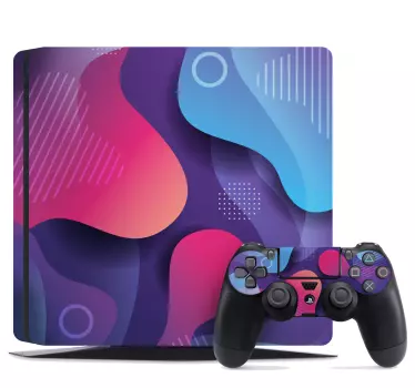 Ps4 sticker levendig abstract concept - TenStickers